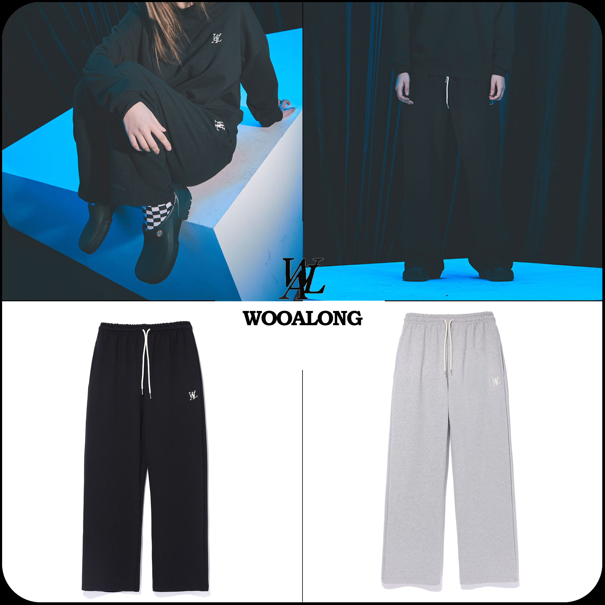 [WOOALONG]★韓国人気★Overdyed set up Long pants