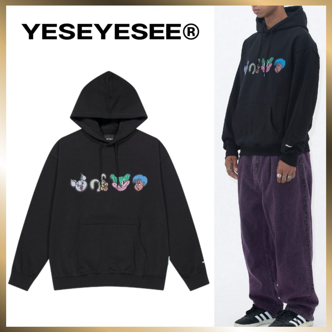 ◇YESEYESEE◇ PJW Friends Hoodie Black