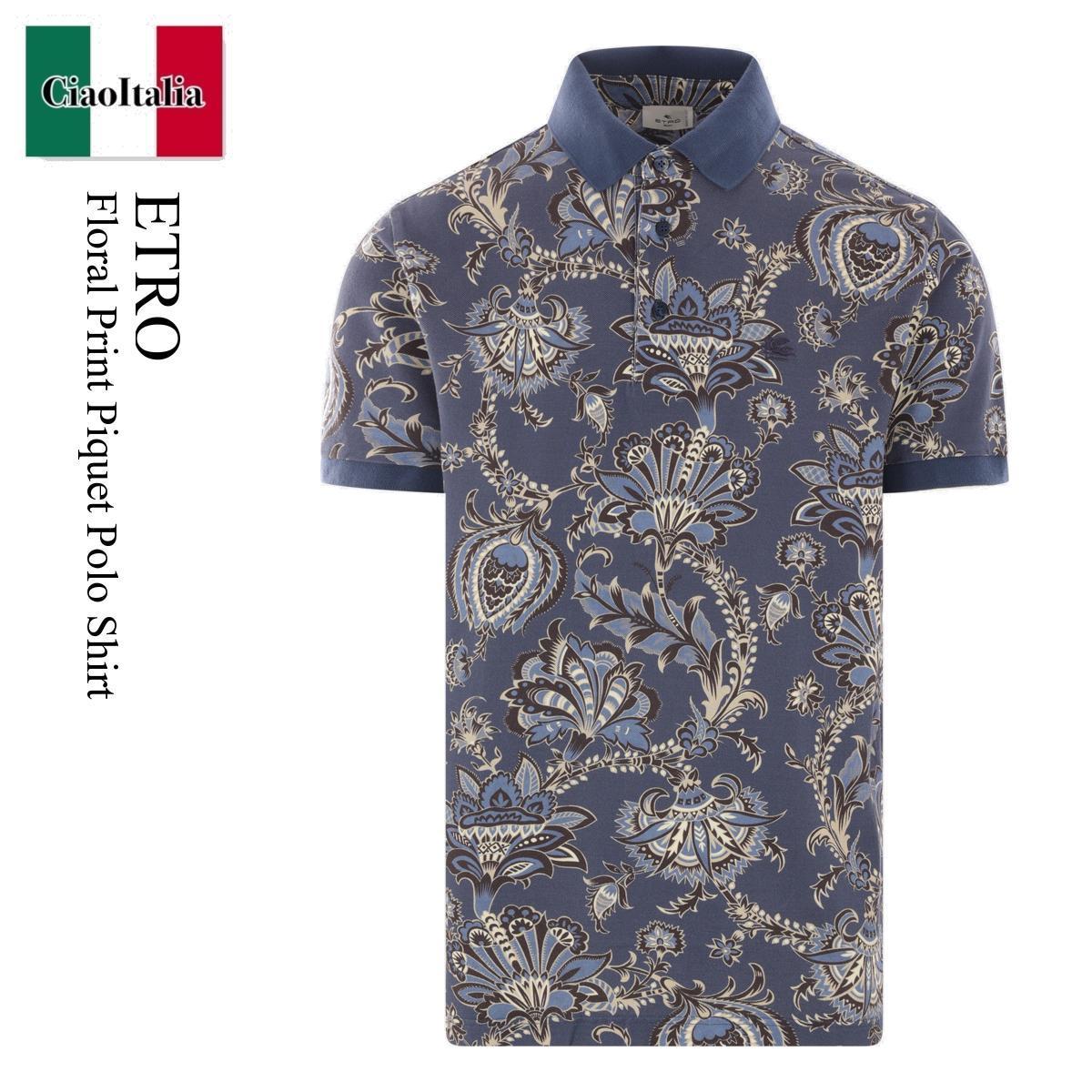 ポロシャツ Etro Floral Print Piquet Polo Shirt