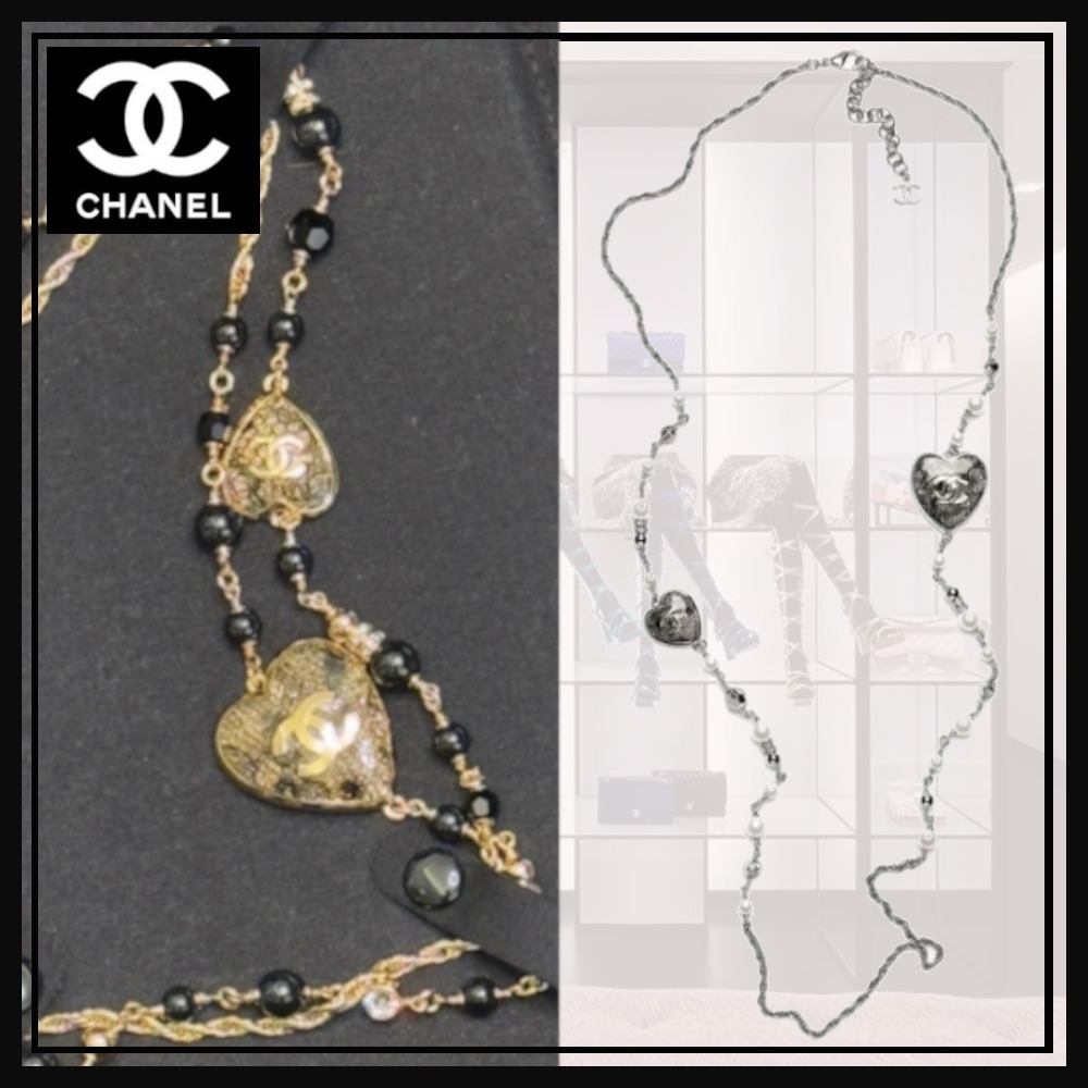 【2連で付けても可愛い♡】CHANEL ロングネックレス そのままつけても2連でも♡】CHANEL ロングネックレス