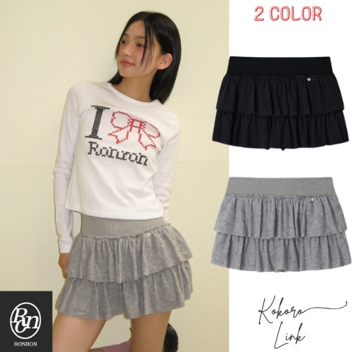 [RONRON] ANGORA CANCAN RUFFLE PANTSKIRT 韓国購買ブーム