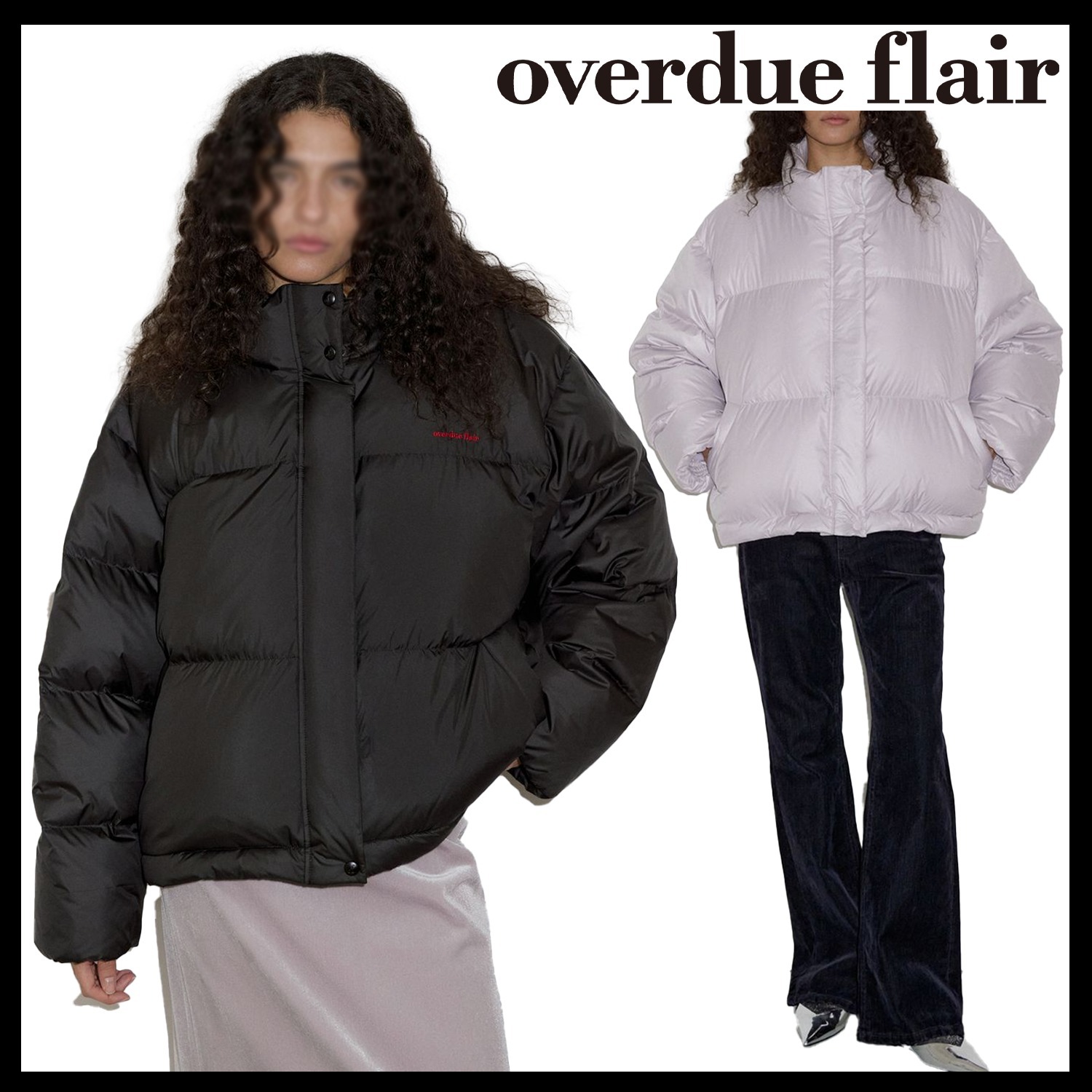 【OVERDUEFLAIR】GLOSSY DOWN PADDING ★韓国人気★ 追跡付