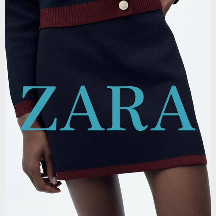 【ZARA】ニットミニスカート ゴムウエスト 1822/017/422
