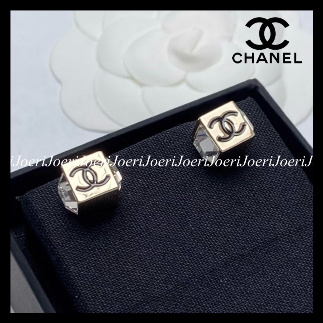 【キューブ型が可愛い♪】CHANEL ピアス CCマーク