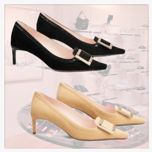 [Roger Vivier]スエードのViv'Canardパンプス