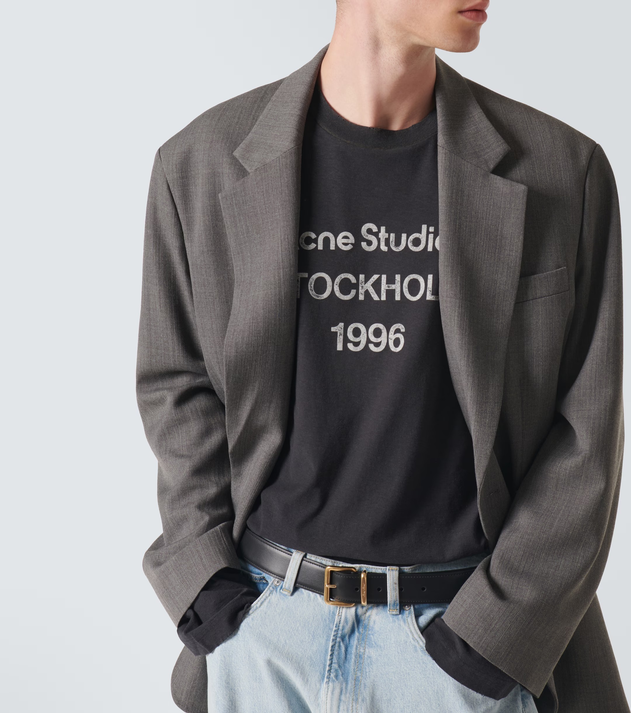 StrayKidsヒョンジン着用【Acne Studios】ロゴ ロンT 関/送込み StrayKidsヒョンジン着用【Acne Studios】ロゴ ロンT 関/送込み