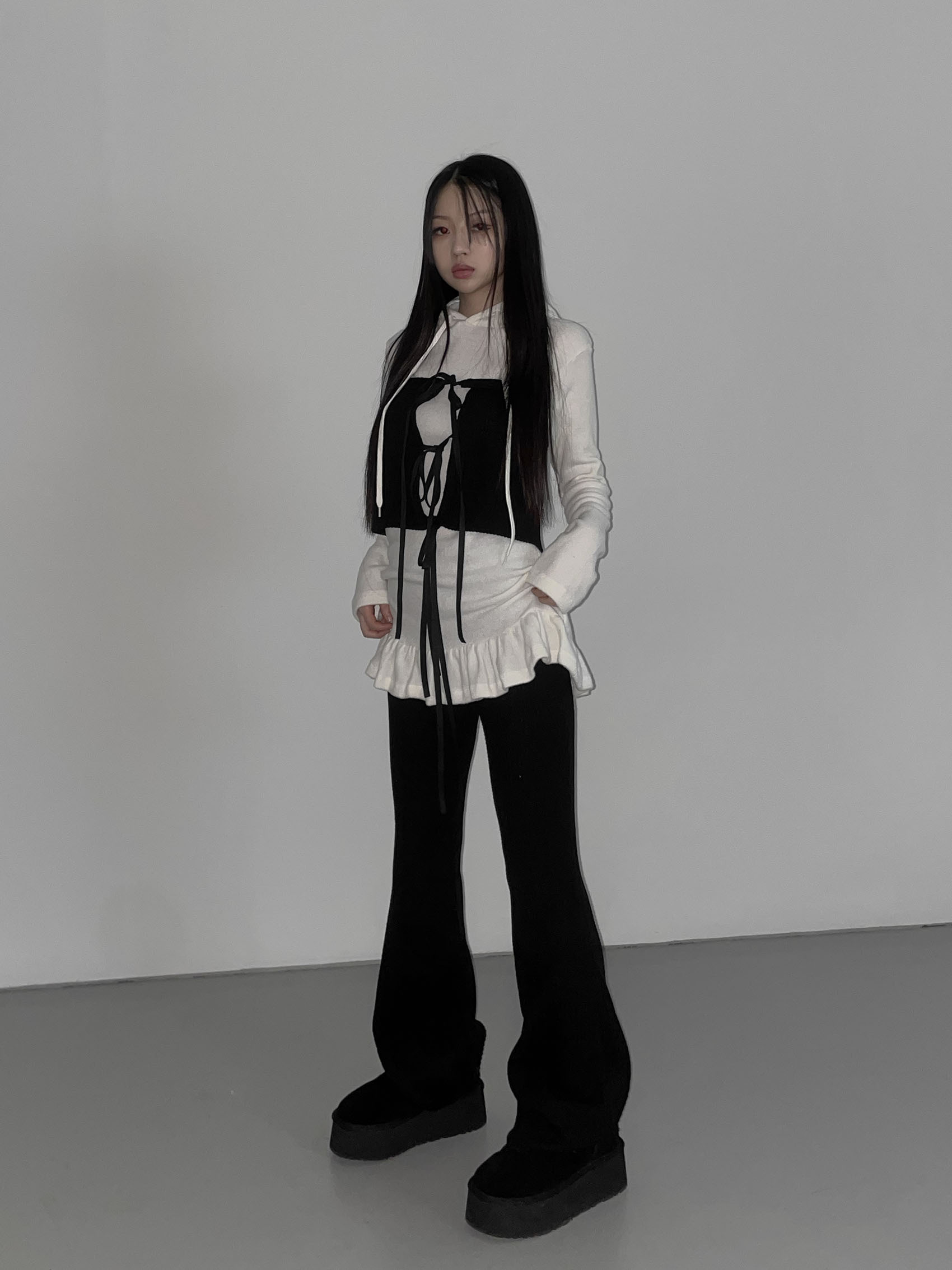 《THEAIRTOWN》 number bootcut suit set