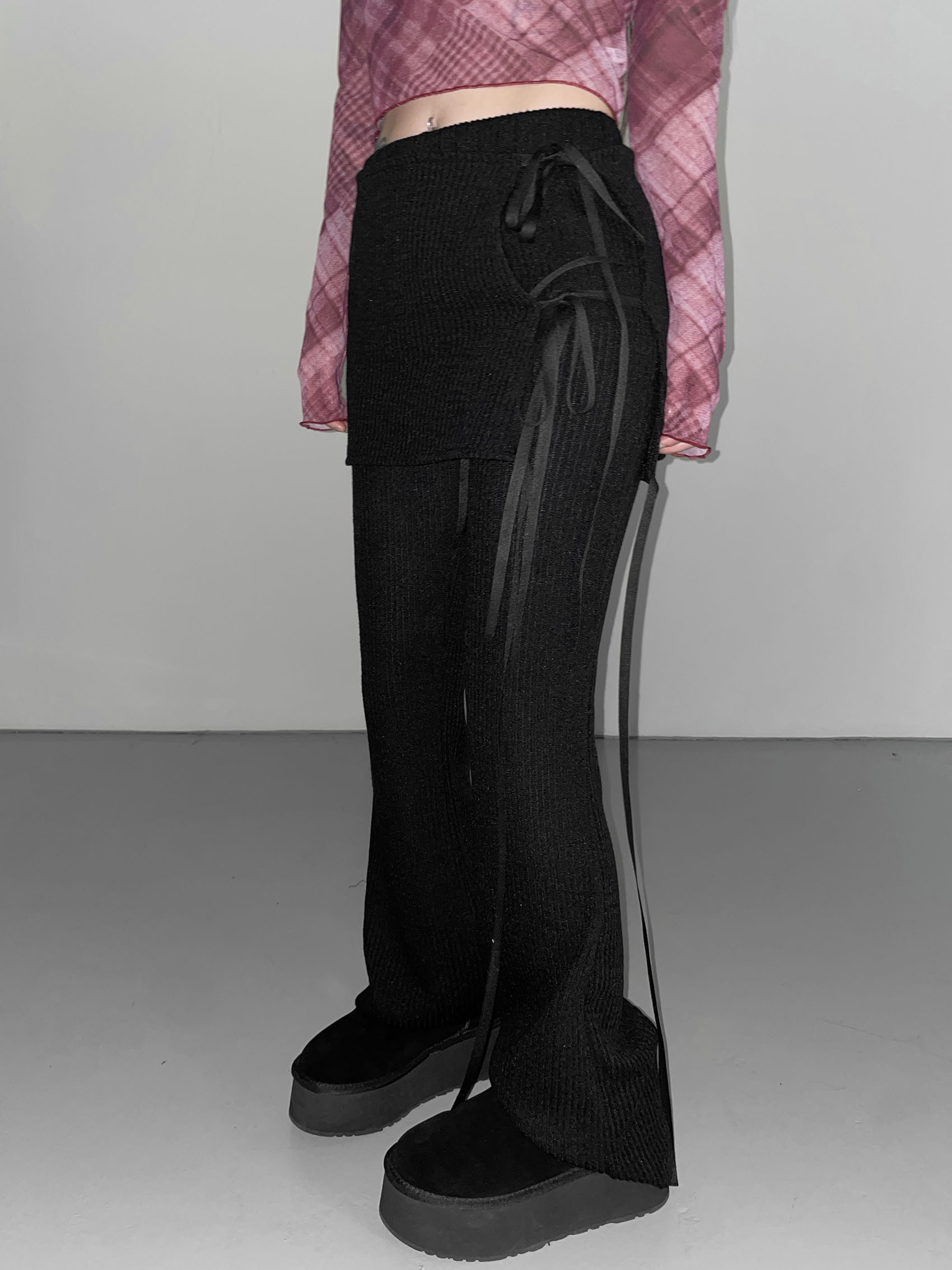 《THEAIRTOWN》 number bootcut suit set