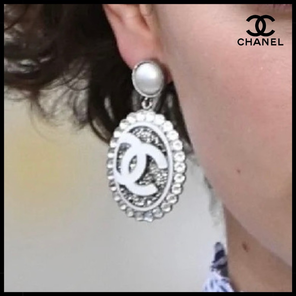 【クラシカル♪】CHANEL 25C ペンダント ピアス パール CCロゴ
