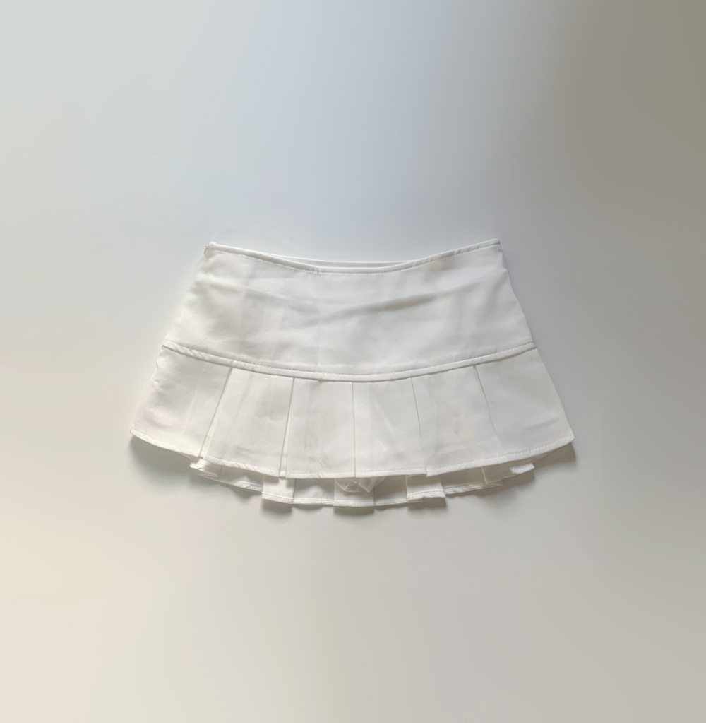 【suzen】Keina Low-Waist Pleated Skirt