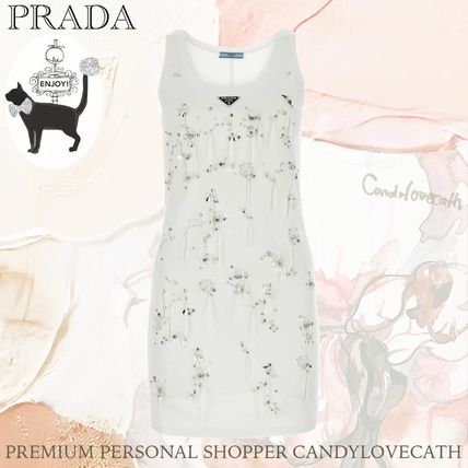 PRADA ホワイトオールインワン タイト ホワイト（白）系 PRADA(プラダ) ワンピース