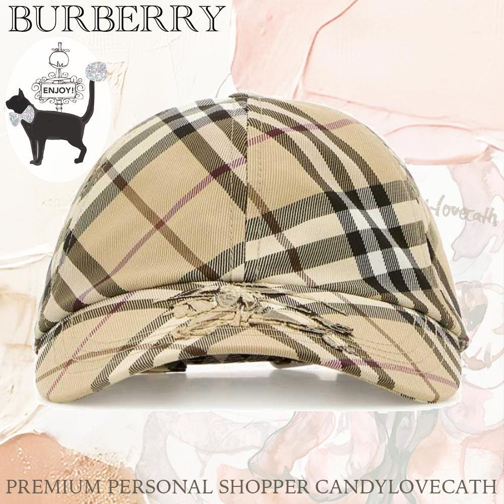 ハット BURBERRY Embroidered Canvas Baseball Cap
