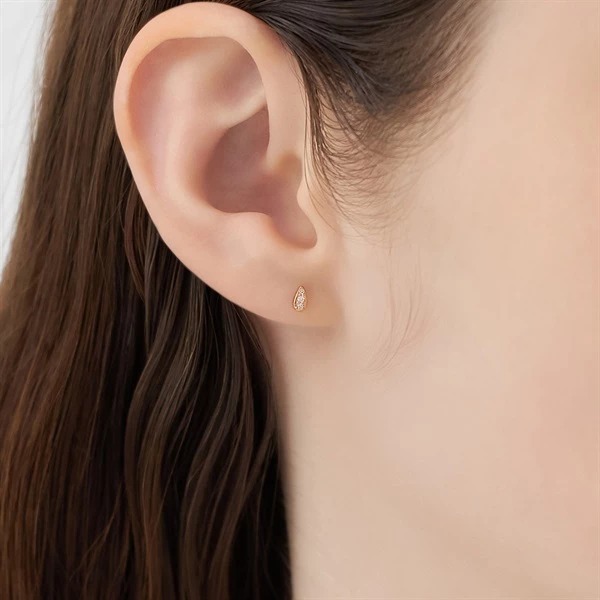 人気★Canal 4℃ K10ピンクゴールド ピアス★しずくモチーフ K10ピンクゴールド しずくモチーフ ピアス | カナル4℃(canal4'C