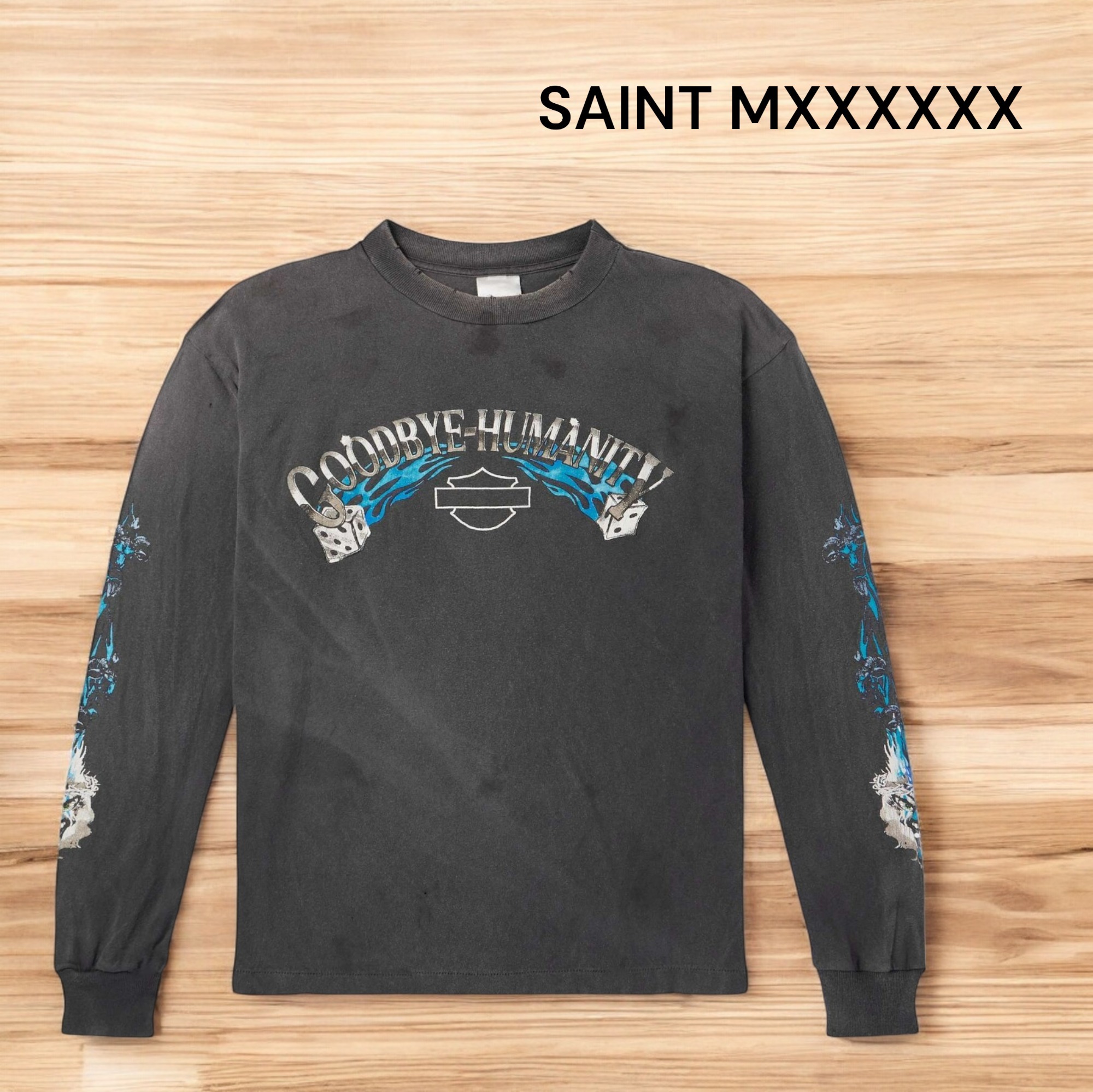 【Saint MXXXXXX】Goodbye Humanity Dice プリントTシャツ