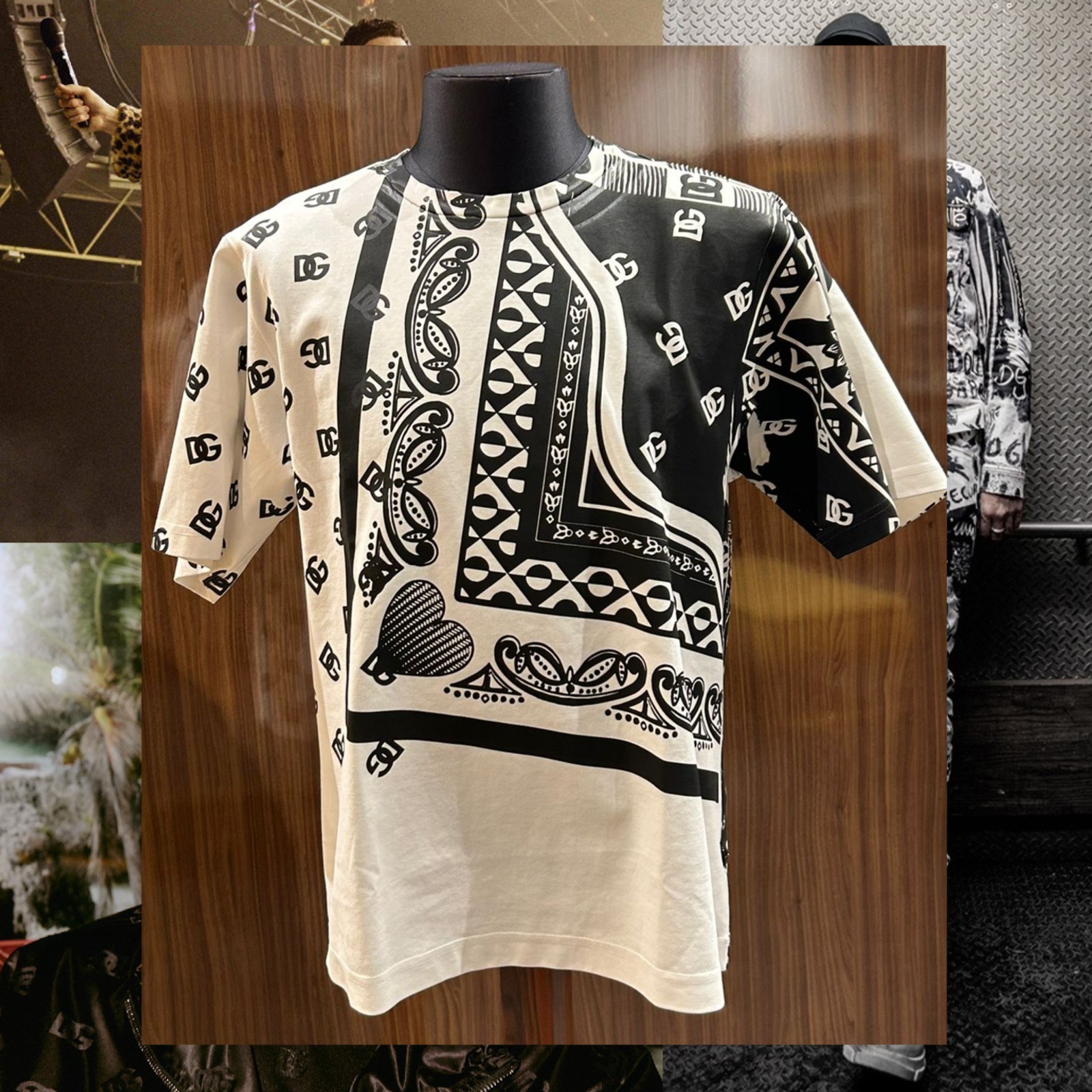 関税込 ドルチェ＆ガッバーナ Tシャツ バンダナプリント 綿混