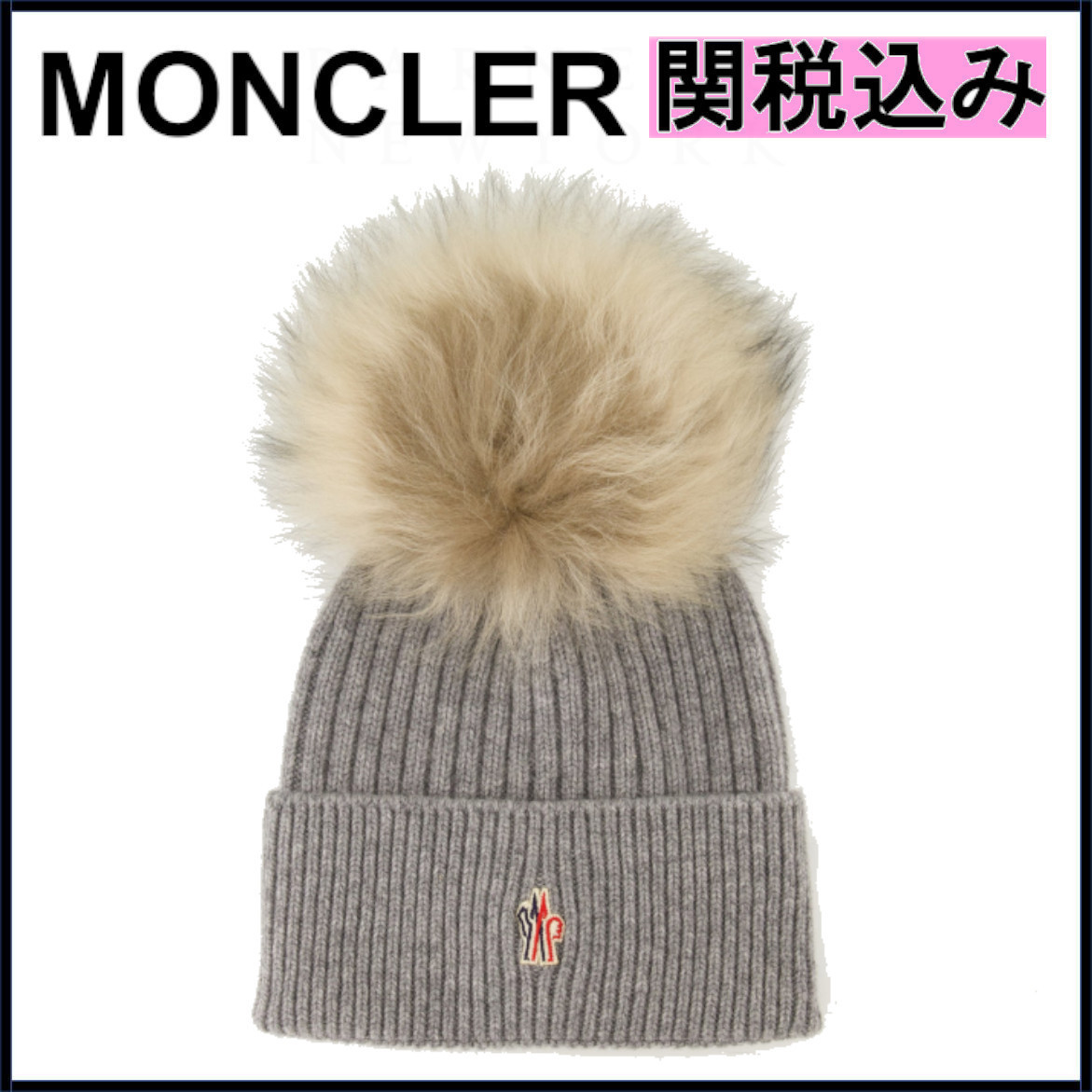 国内発送★MONCLER★ロゴ ニットキャップ