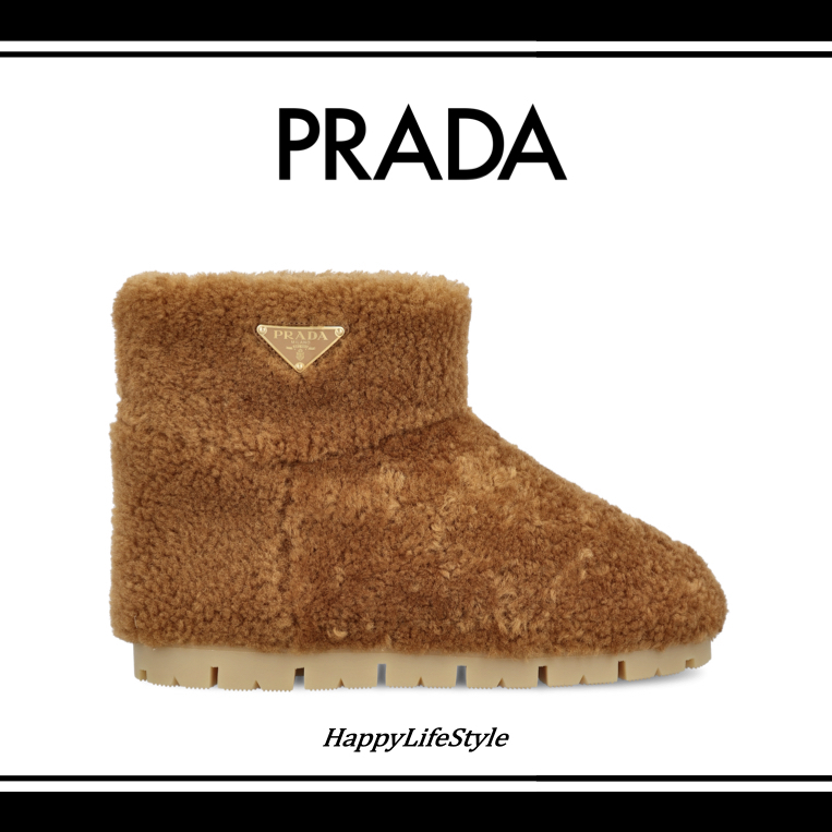 やさしい気持ち◇Shearling アンクルブーツ◇PRADA