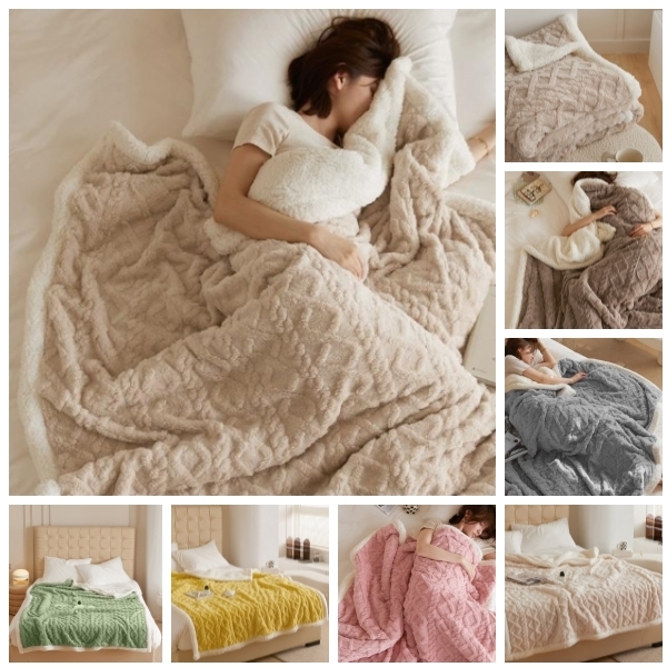 ベッドカバー・布団カバー・寝具 Pretzels Microfiber Fleece Knit Blanket 150x200cm