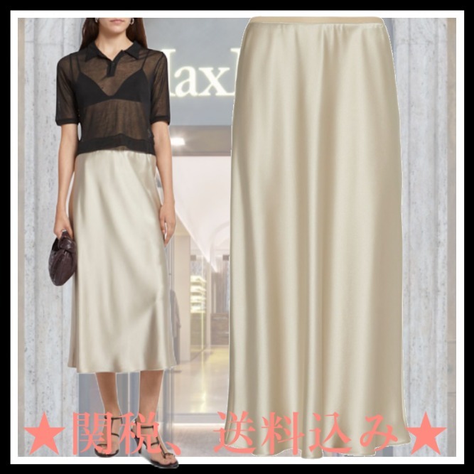 ★Max Mara★Carnet シルクサテンスカート