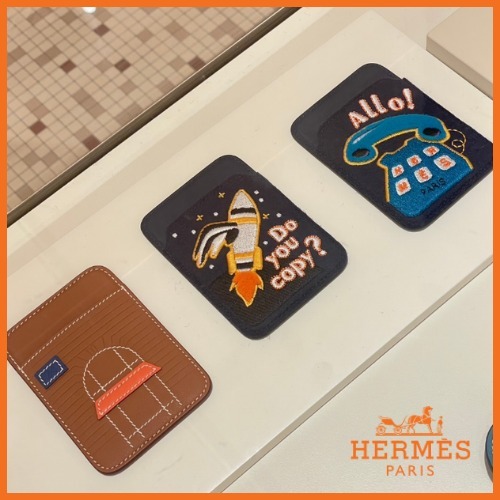 【HERMES】ポップな刺繍☆iPhone カードケース おしゃれ 可愛い