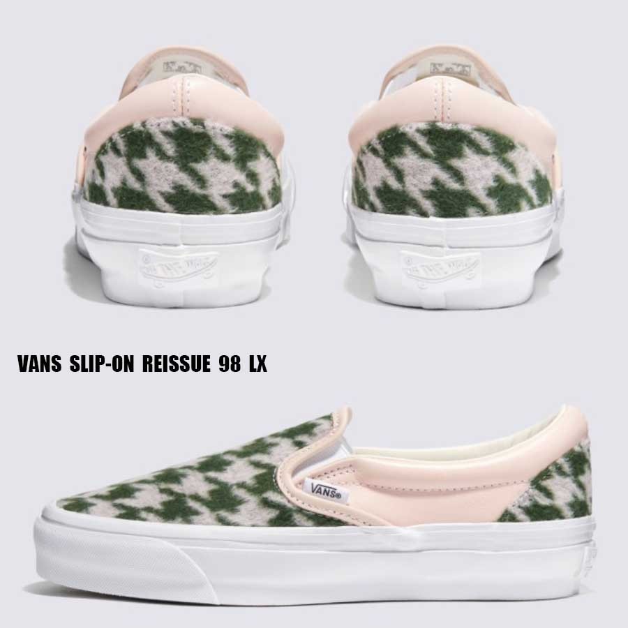 VANS★SLIP-ON REISSUE 98 LX★兼用★HOUNDSTOOTH BLUSH
