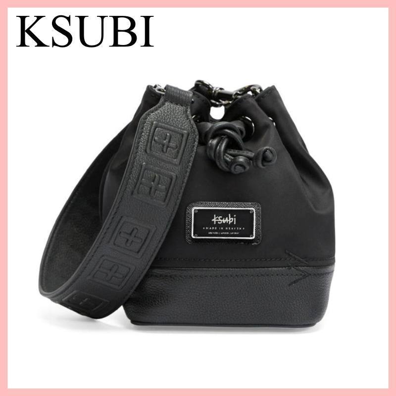 KSUBI Box Cross Bucket バッグ ナイロン レザー Black 送料込み
