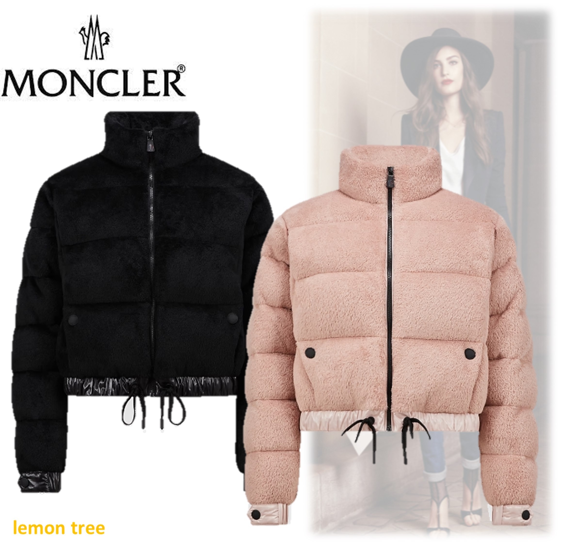 【MONCLER】Ayse ショートダウンジャケット ベルベットフリース