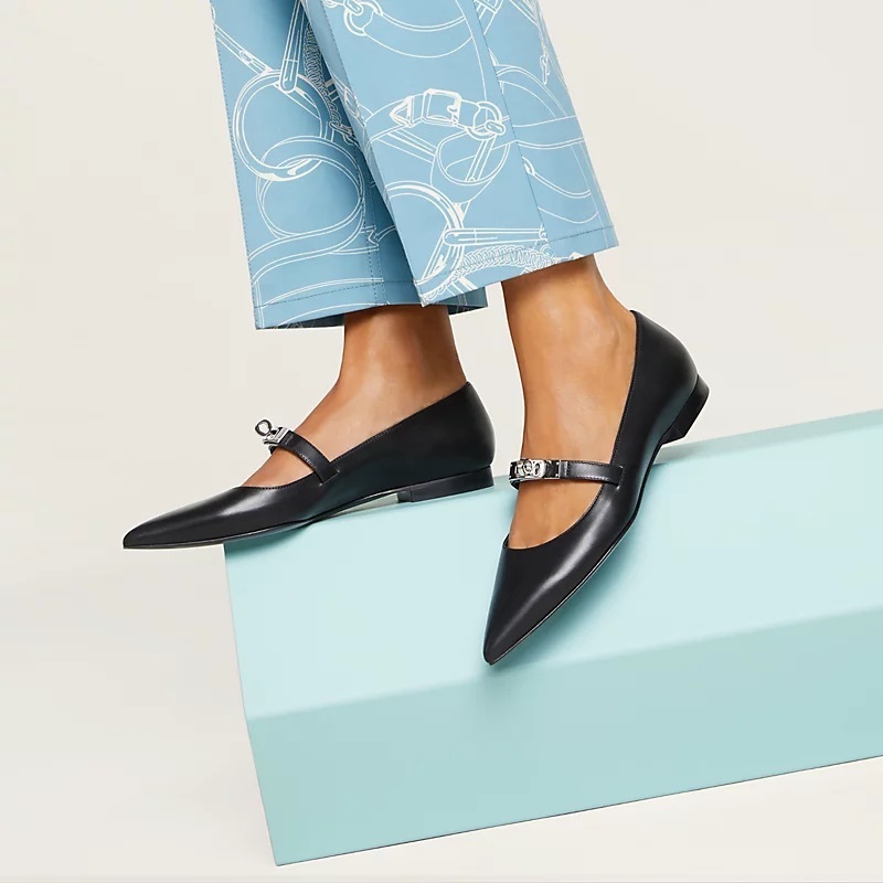 【大人お洒落で履きやすい♪】HERMES★バレエシューズ《Kelly》