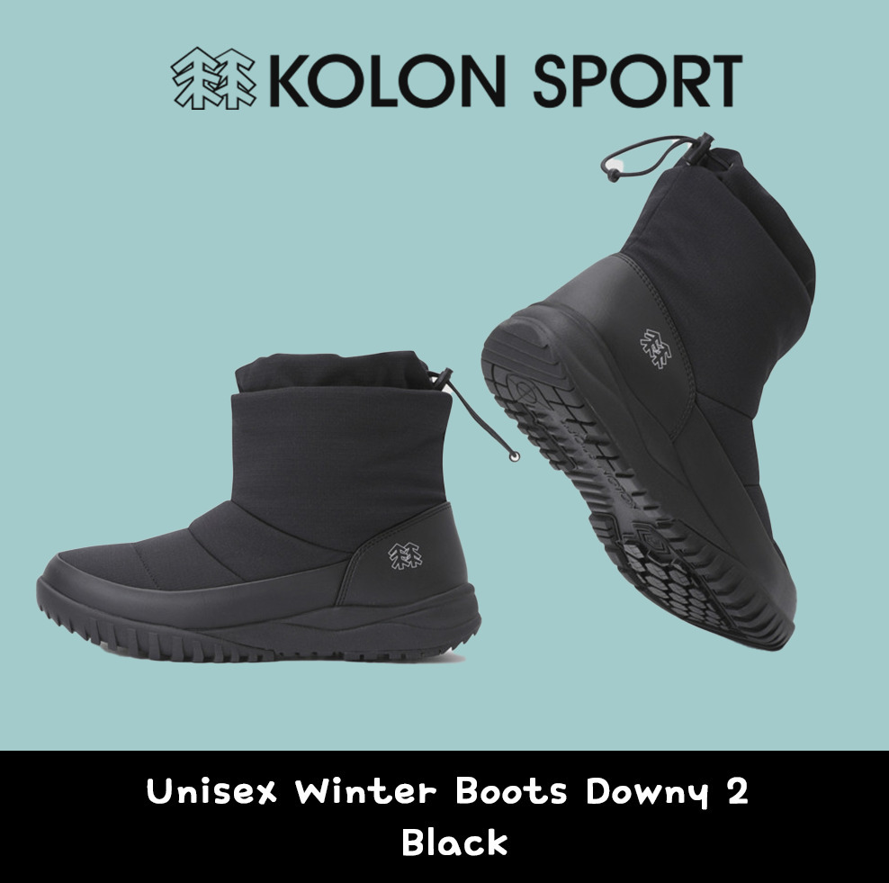 ★KOLON SPORT★Unisex Winter Boots Downy 2 Black★大人気