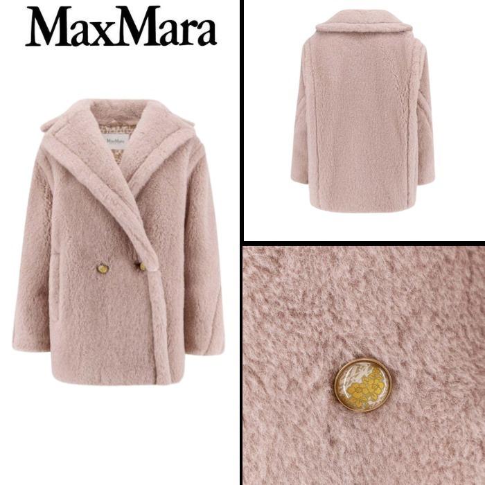 【MAX MARA】MAX MARA キューバ ウールコート ピンク