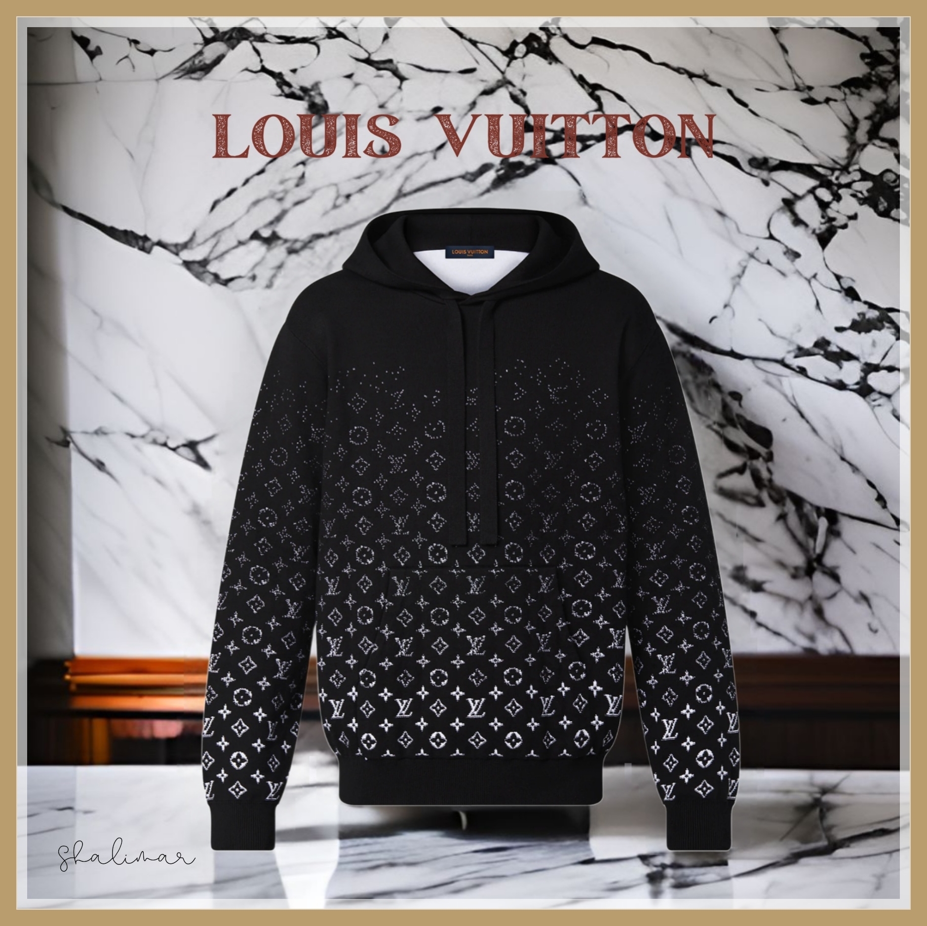 イケメンズ Louis Vuitton モノグラム グラデーション パーカー