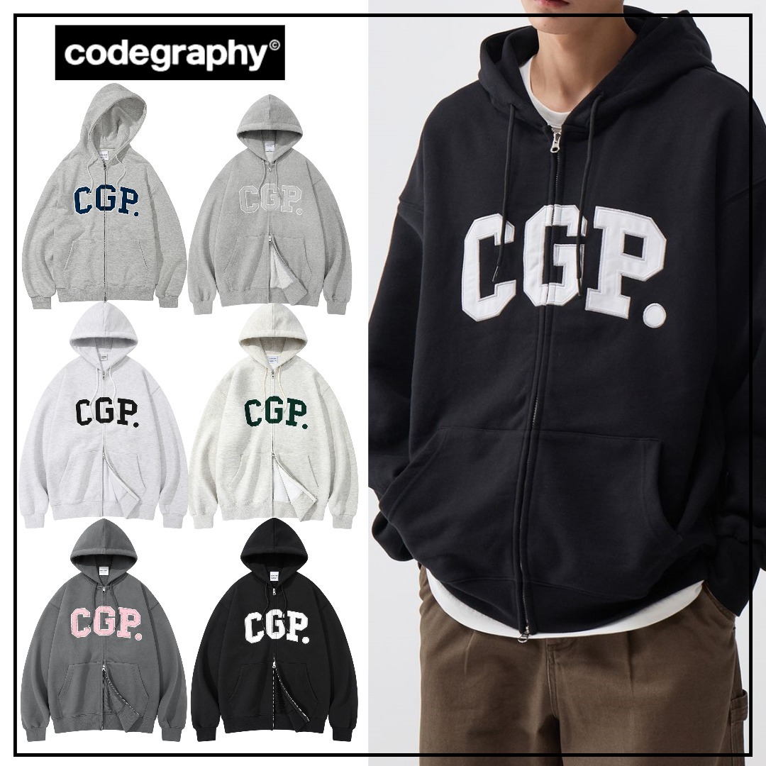 codegraphy■大人気!!ユニセックス ロゴジップパーカー■送料込