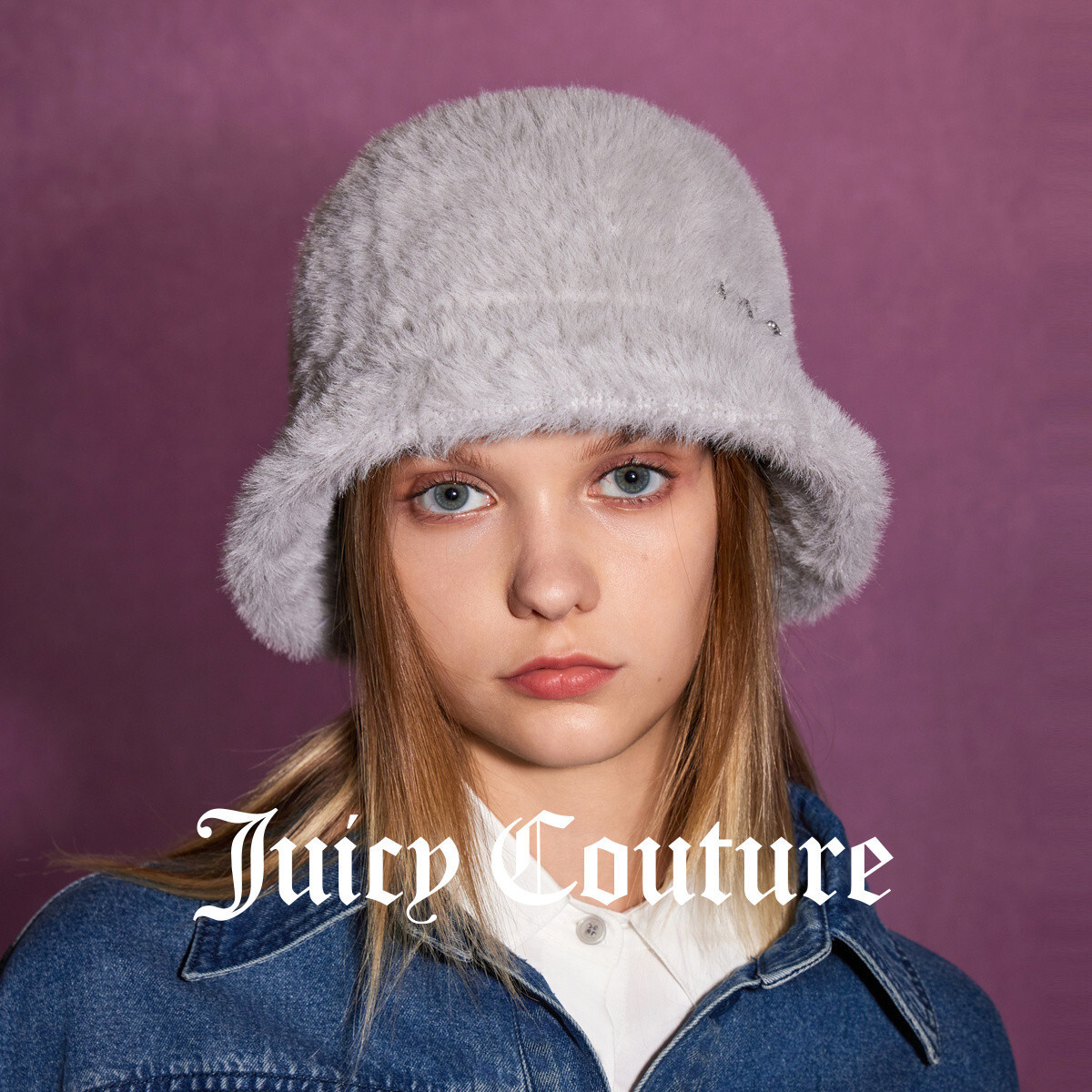 JUICY COUTURE★fluff Scalloped Hat JC265