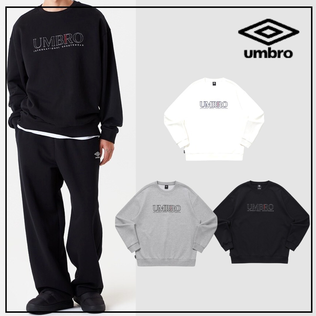 韓国*UMBRO■新作*ユニセックス フリースレタリングスウェット