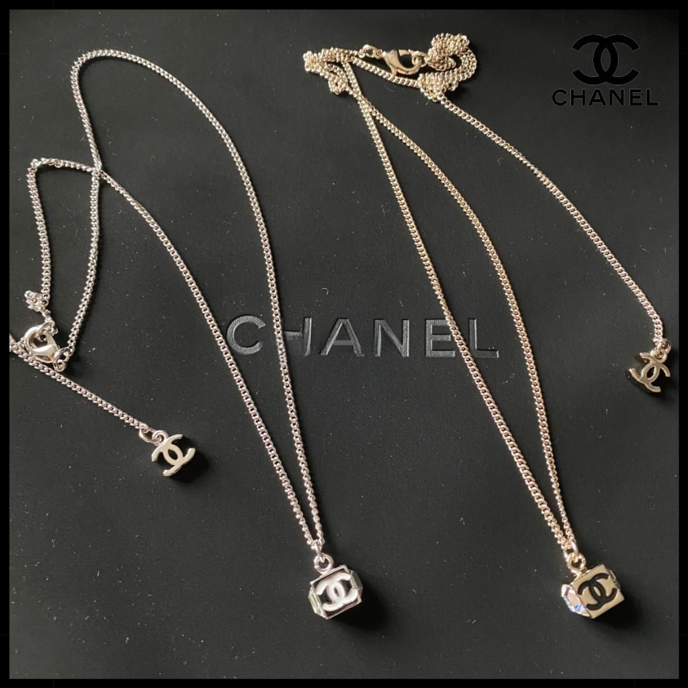 【華奢で上品♪】CHANEL 25C チェーン ネックレス キューブ