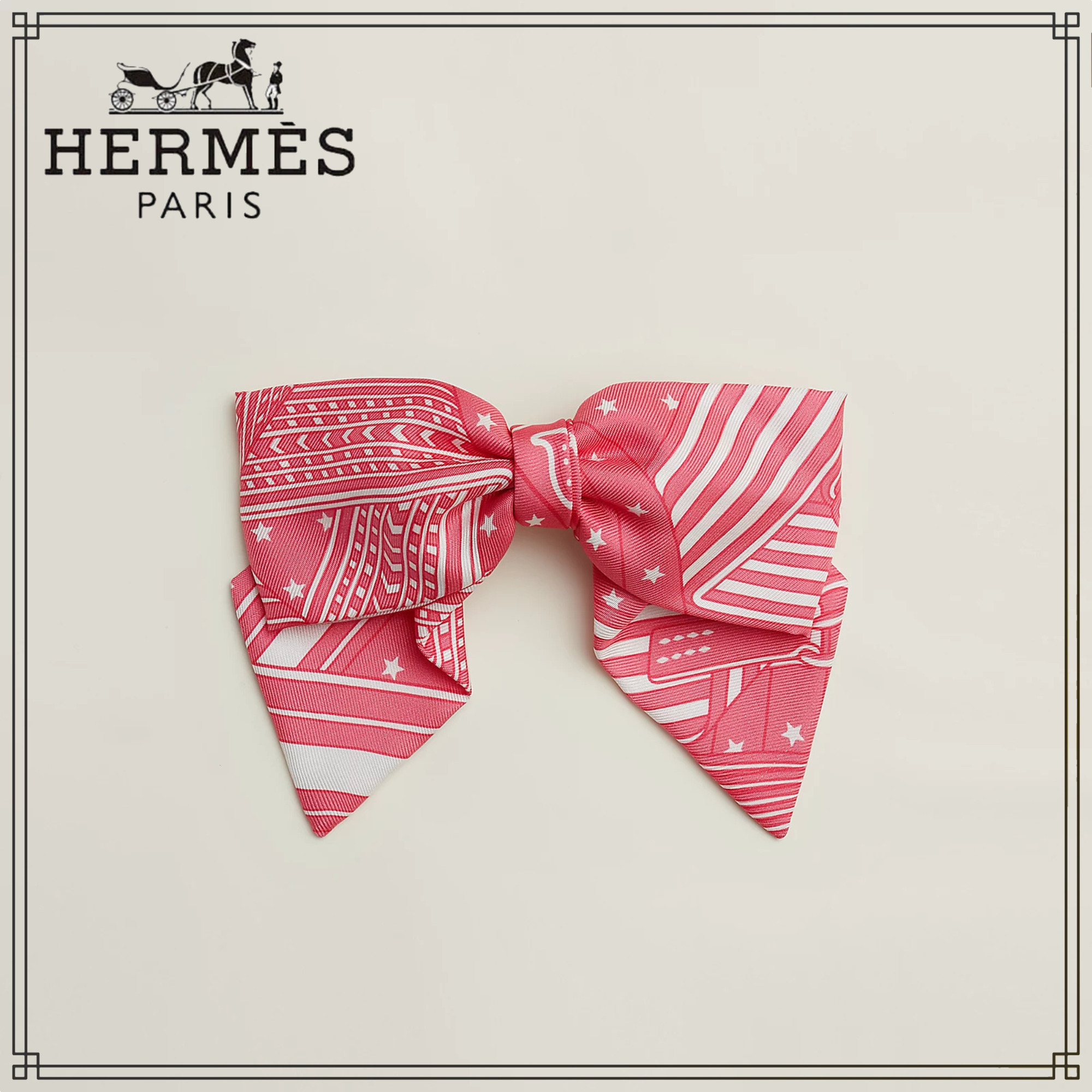 ☆可愛い☆【Hermes】\"Sangles en Zigzag Bandana\" ヘアクリップ 大人気】HERMES Sangles en Zigzag Bandana ヘアクリップ ヘア