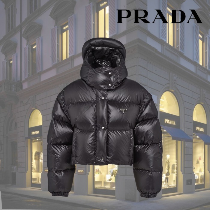【関税込★PRADA★】コンバーチブル クロップドダウンジャケット
