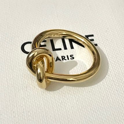 ♪ＮＥＷ【CELINE】ロジウムメッキ真鍮ノット付きダブルリング ノット CELINE(セリーヌ) 指輪・リング(レディース) - 海外通販