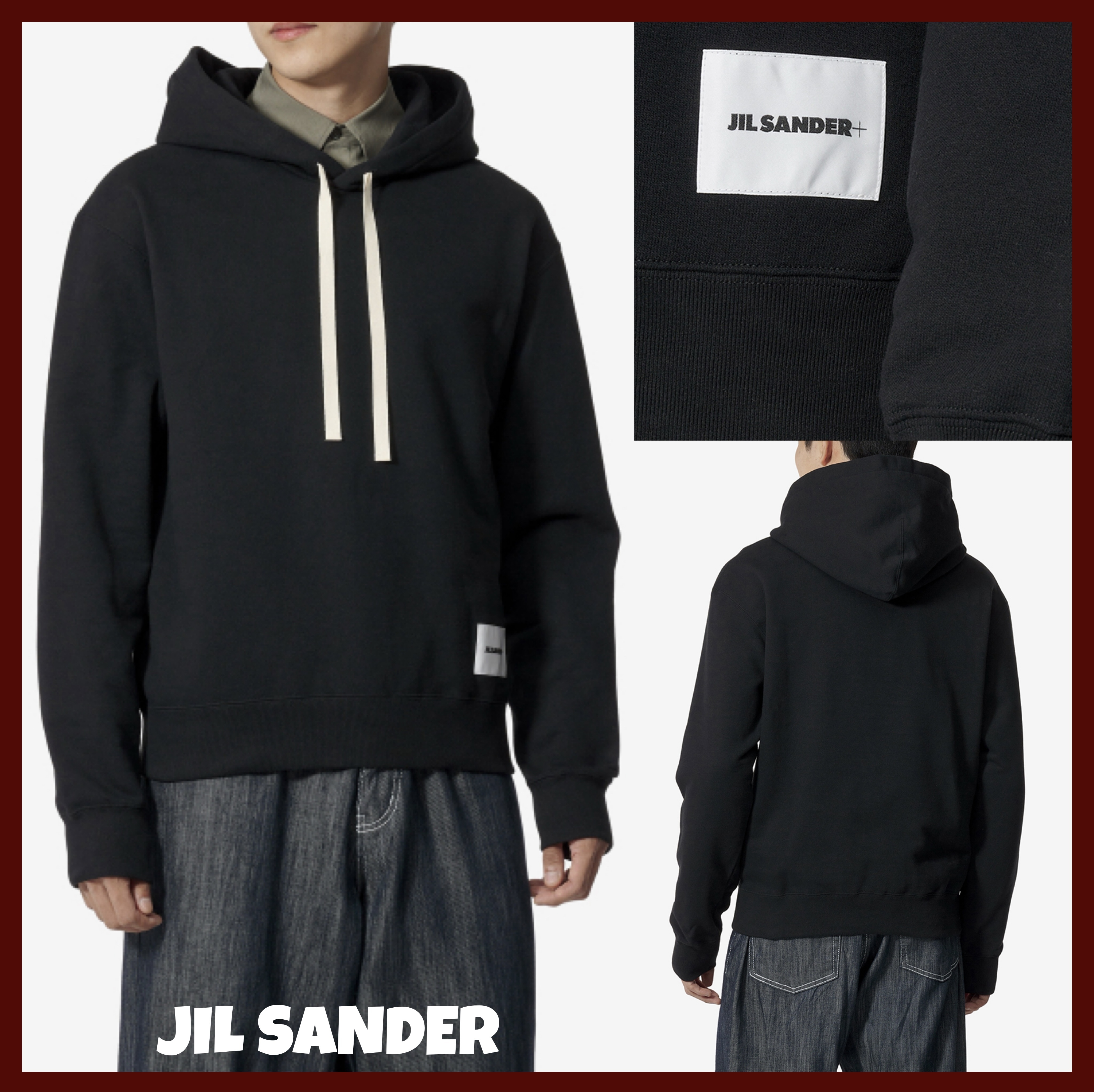 【関税込み】 ☆Jil Sander☆ ロゴ コットン フーディ パーカー