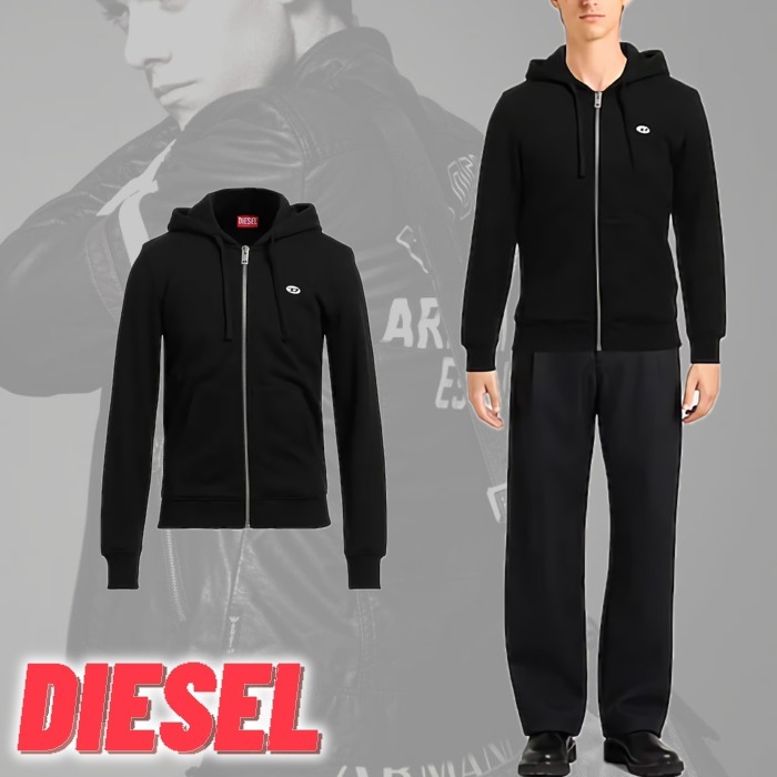 DIESEL★Logo Patch Hooded Jacket