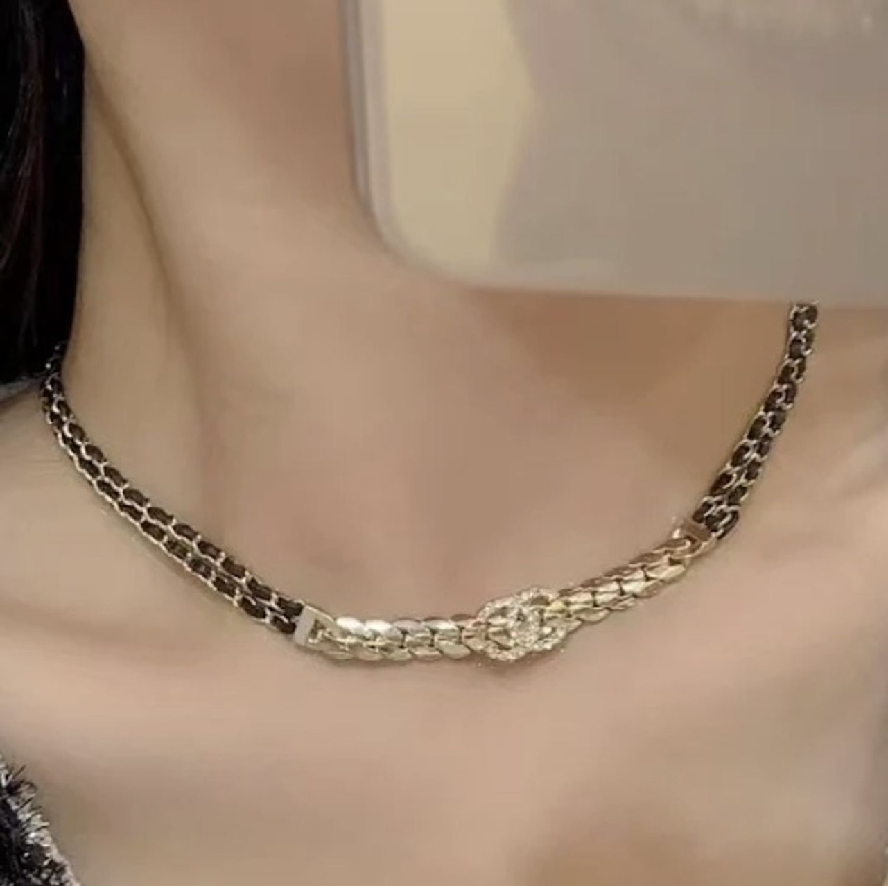 【エレガントにきらり輝く】CHANEL CCマークネックレス 煌めくCCマーク＆パール】CHANEL☆ネックレス☆首元華やかに