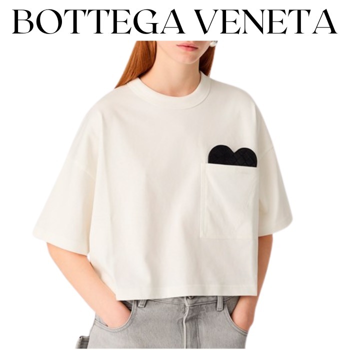 【BOTTEGA VENETA】レディース☆ハートモチーフ コットンTシャツ
