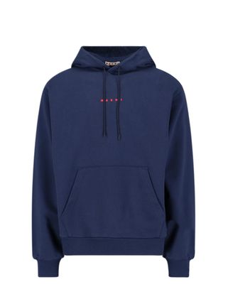 【関税込み】Marni ブラウン ロゴパッチ フーディ ☆関税込☆MARNI ロゴ入り フーディ