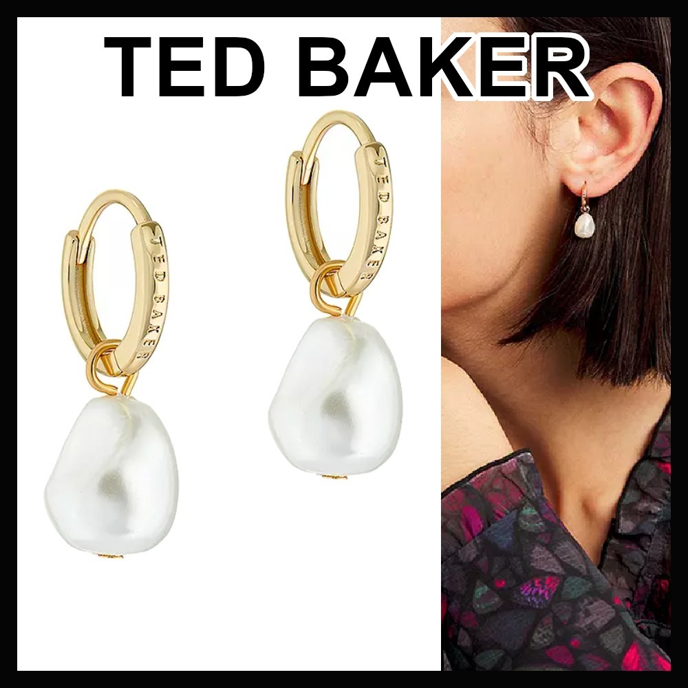英国発【TED BAKER】ペリア パール ハギー イヤリング