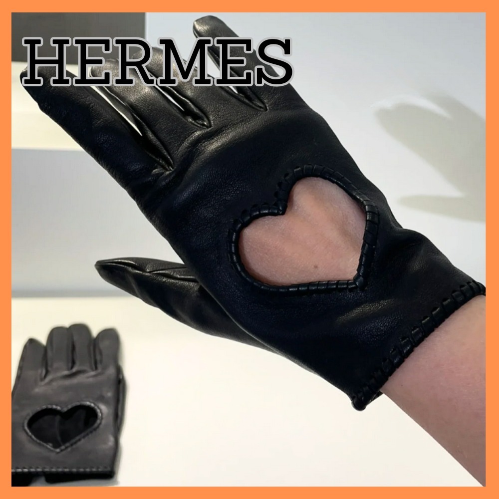【ハードだけどハートのギャップ】HERMES グローブ 手袋