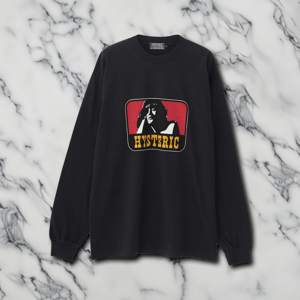 【国内買付】HYSTERIC GLAMOUR UNTAMED GIRL Tシャツ ロンT ロゴ 国内配送☆HYSTERIC GLAMOUR☆UNTAMED GIRL ロングTシャツ
