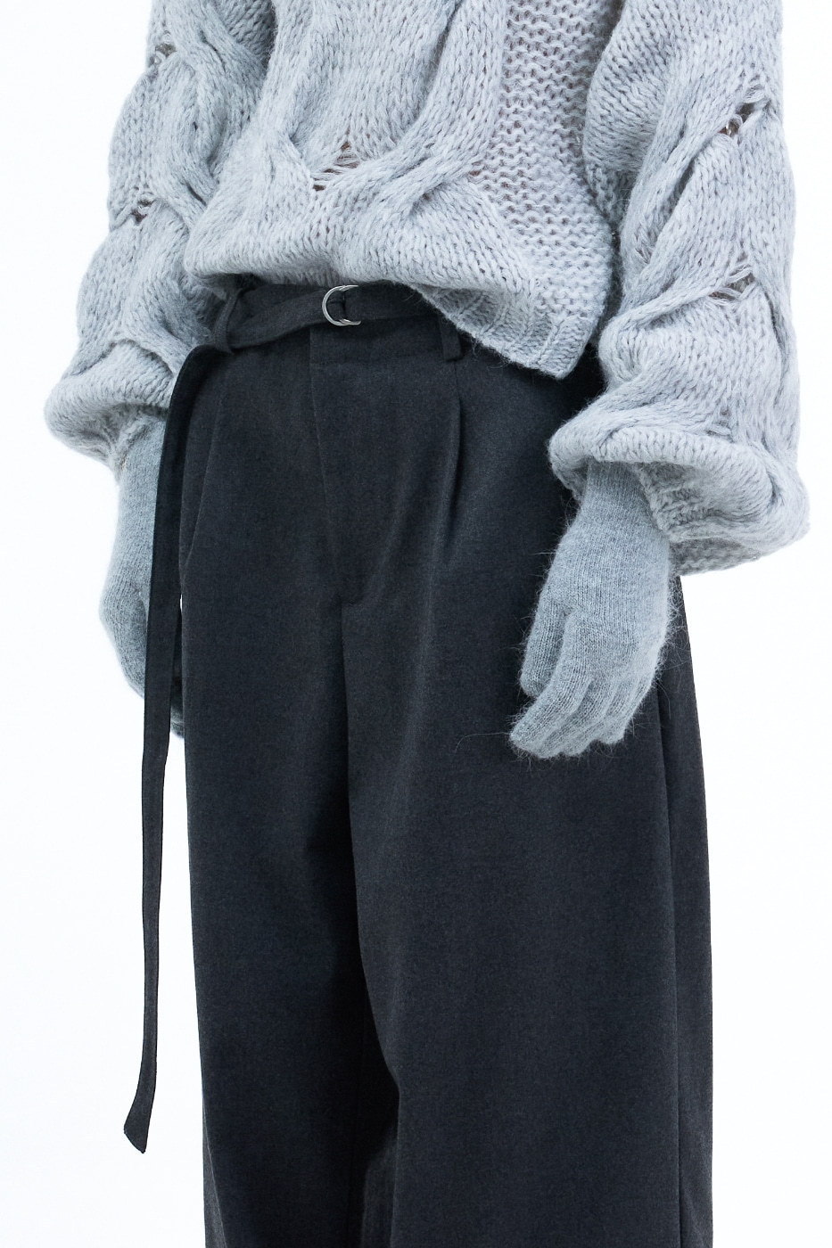 【PORTERNA】Luson Wool Belt Trousers PORTERNA】Luson Wool Belt Trousers