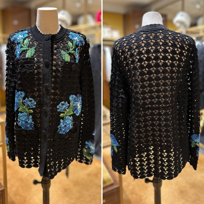希少 DOLCE&GABBANA ドルガバ 花柄 かぎ針編み ジャケット