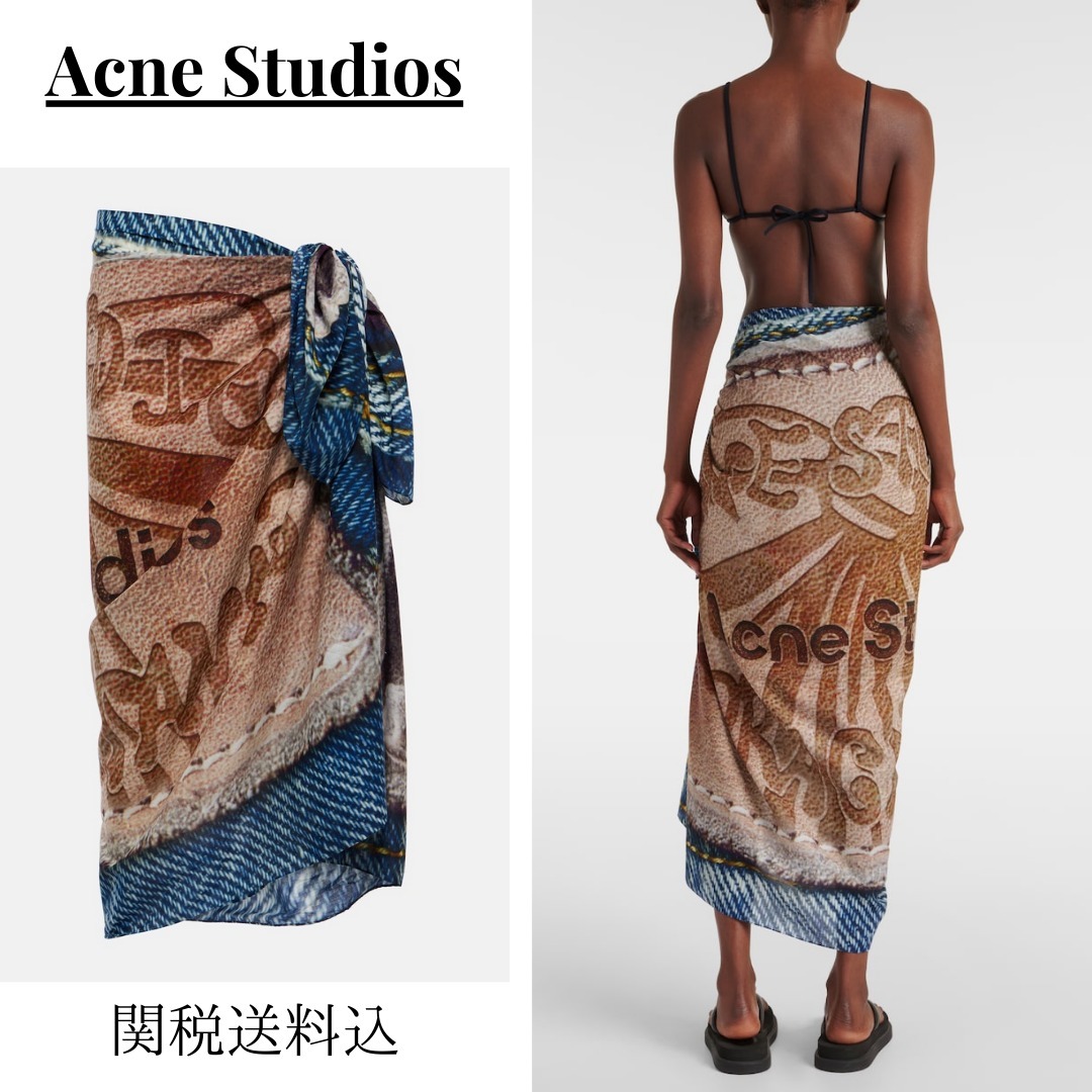 Acne Studios プリントコットンビーチカバーアップ 関税送料込