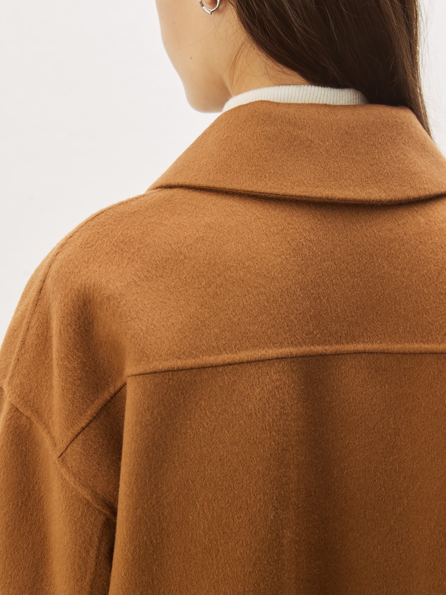 ◆THE IZZAT COLLECTION ワイドカラー ウール カシミア コート ◇THE IZZAT COLLECTION ワイドカラー ウール カシミア コート